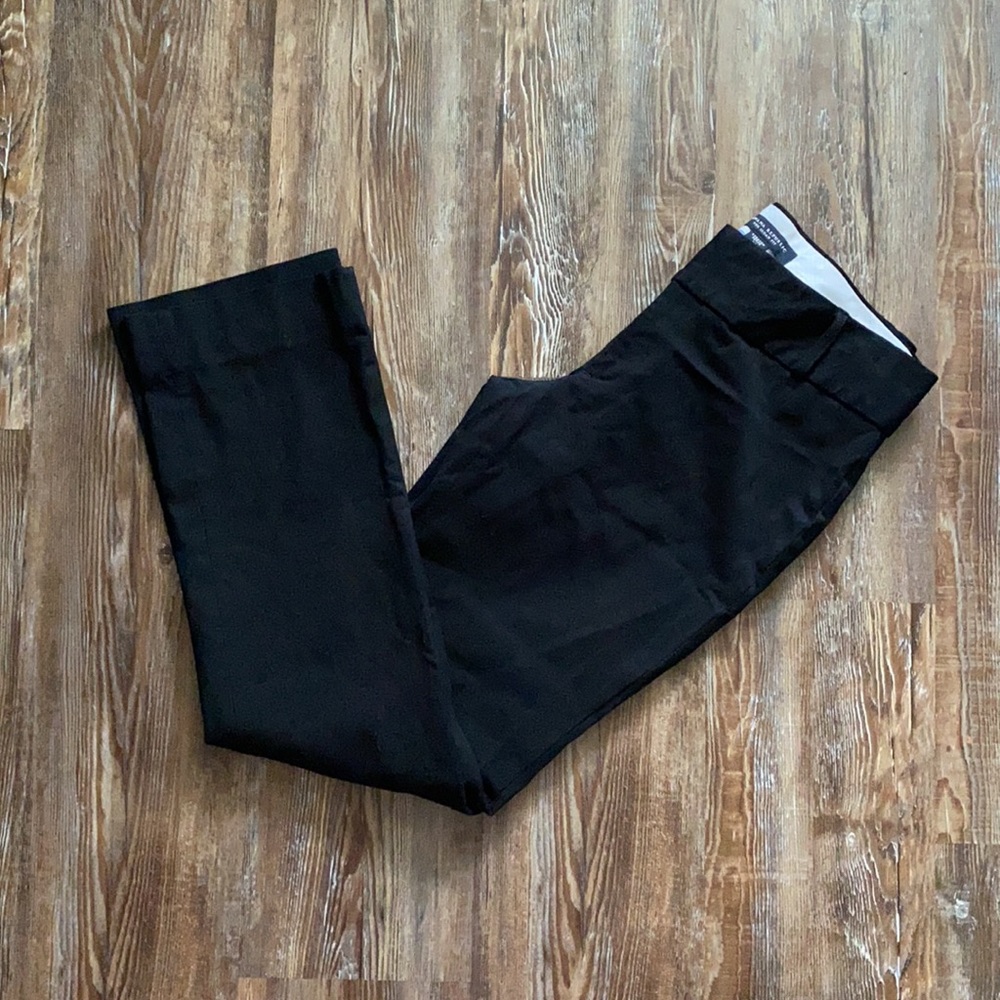 Banana Republic Black Straight Leg Stretch Sloan Business Casual Career Pants
